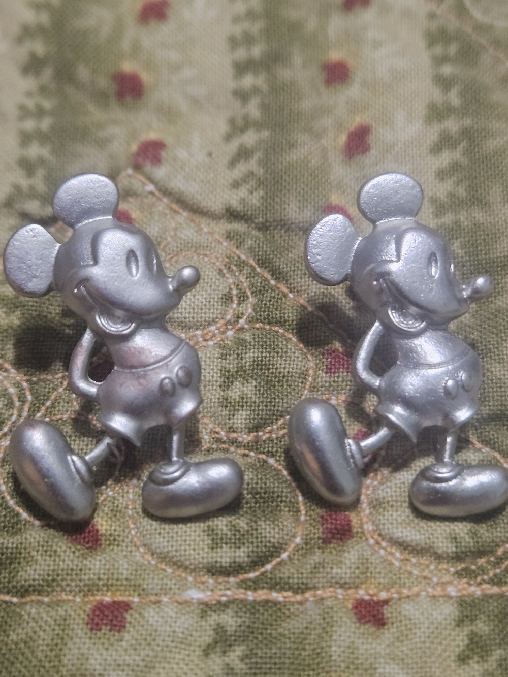 Vintage Mickey Mouse Pewter Earrings - Picture 2 of 4